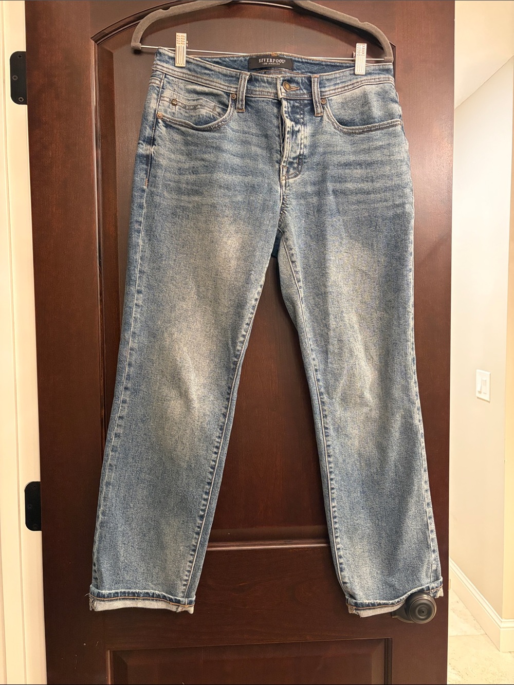 Liverpool Jeans Company Light/Med Blue Jeans ‘The Keeper’ Boyfriend Style
